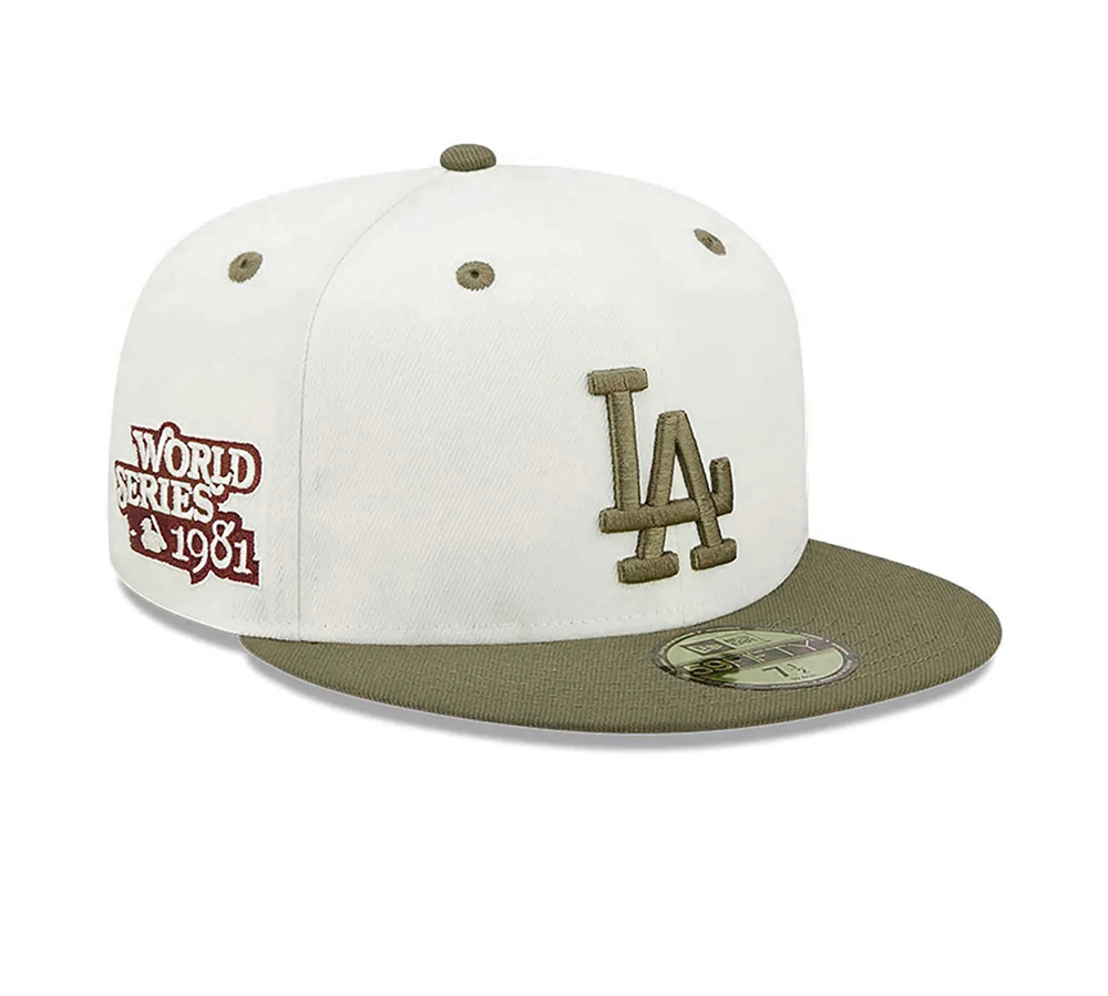 New Era Los Angeles Dodgers World Series 1981 Side Patch Trail Mix - Off White / Walnut